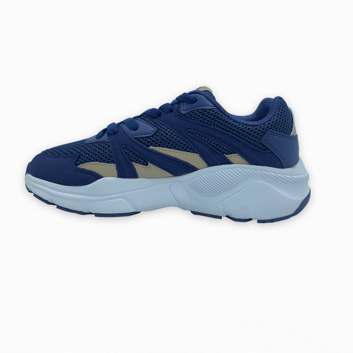 Zapatilla urbano AKRON AZUL CROWN-BEIGE HUMUS