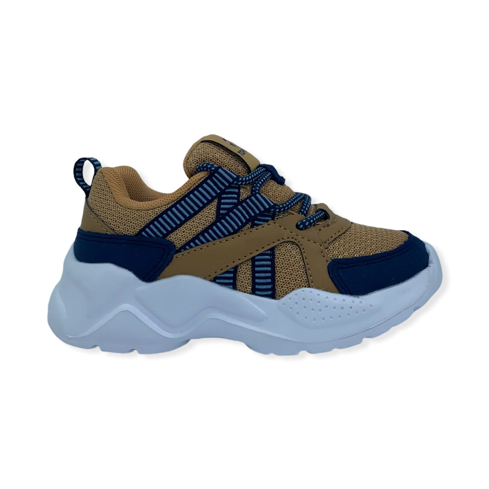 Zapatilla urbano CHALPA KIDS BEIGE-AZUL
