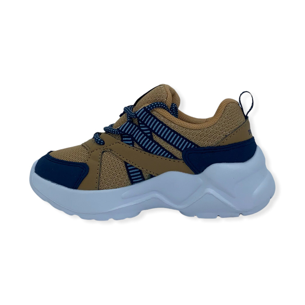 Zapatilla urbano CHALPA KIDS BEIGE-AZUL