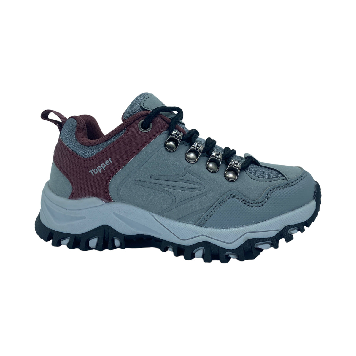 Zapatilla trekking GONDOR III KIDS GRIS/BORDO