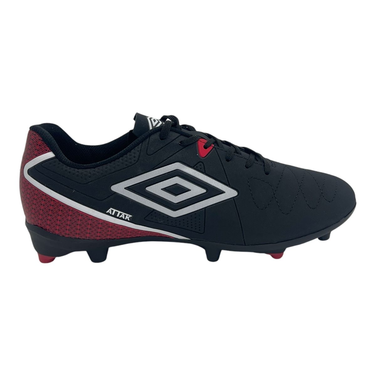 Zapatilla futbol11 CAMPO UMBRO ATTAK ETERNAL NEGROPLATA ROJ