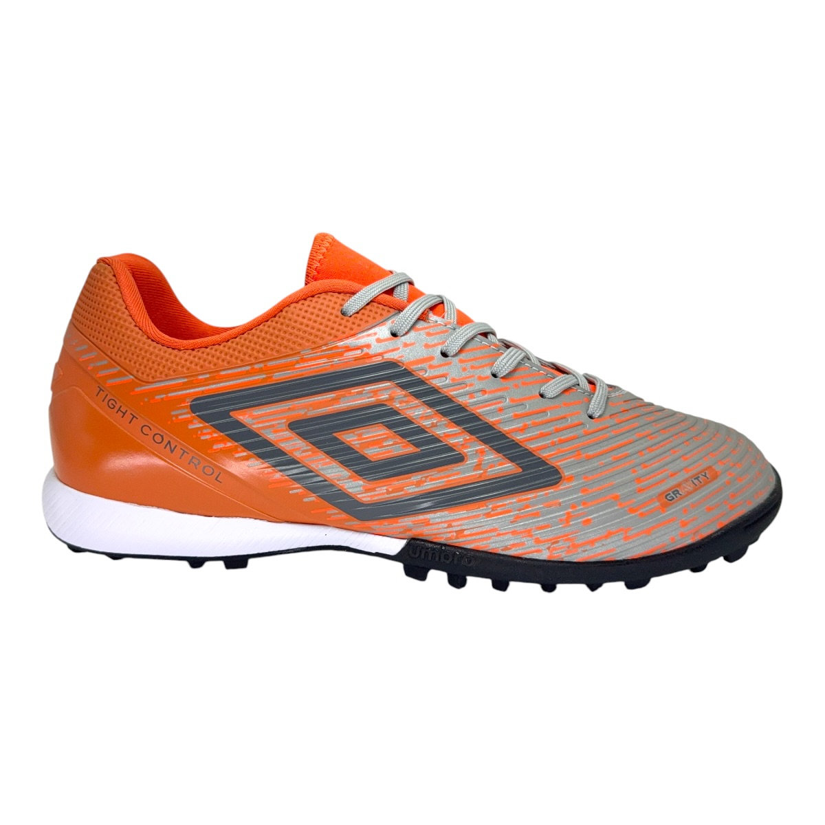 Zapatilla futbolf5 GRAVITY GRIS NARANJA