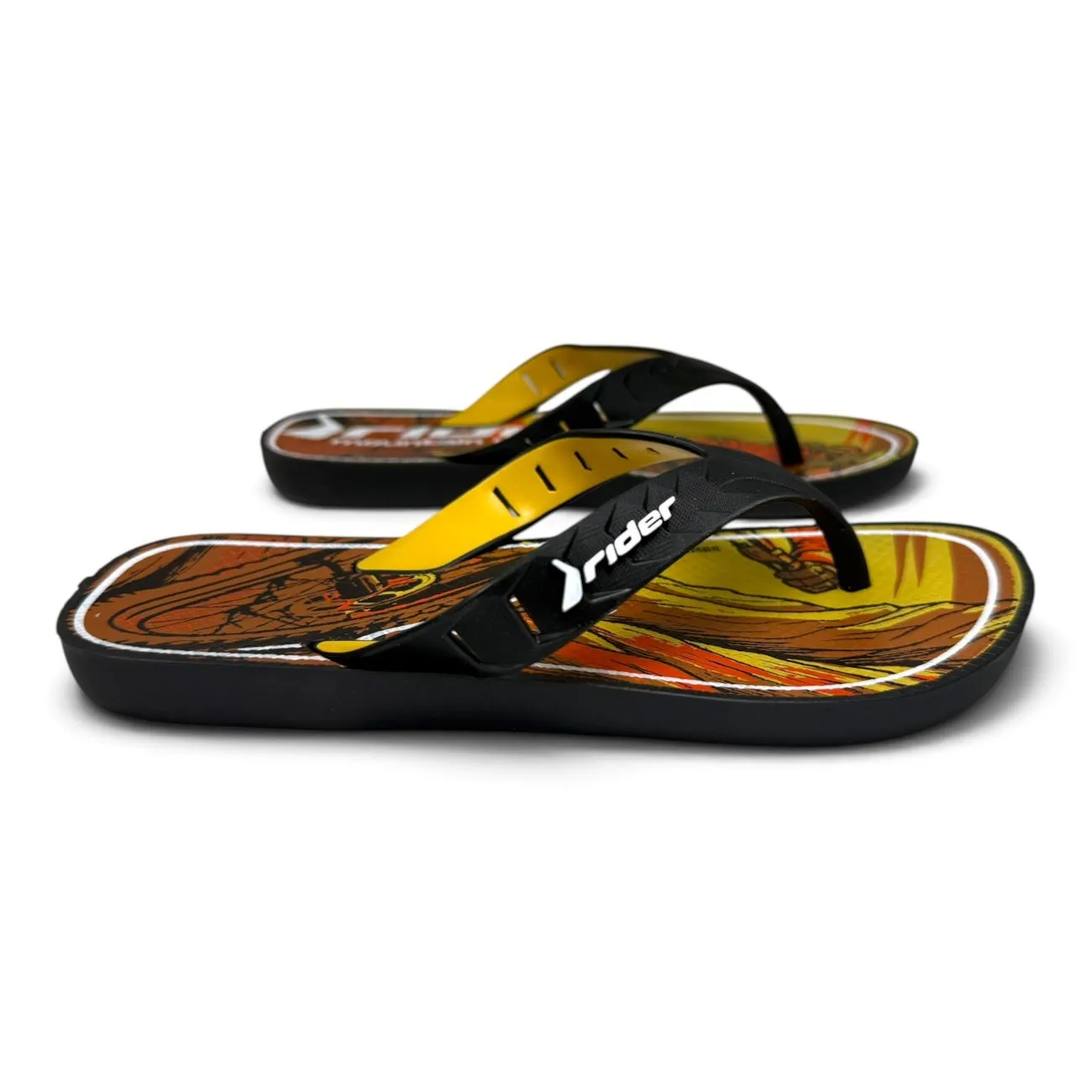 Calzado verano OJOTA STREET JOY DEDO NEGRO AMARILLO NARANJA