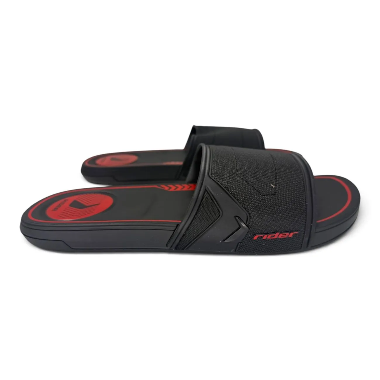 Calzado verano CHINELA START SLIDE NEGRO ROJO