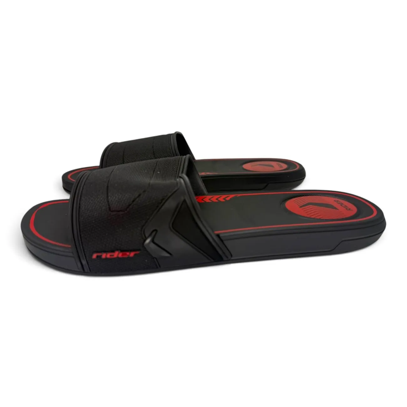 Calzado verano CHINELA START SLIDE NEGRO ROJO
