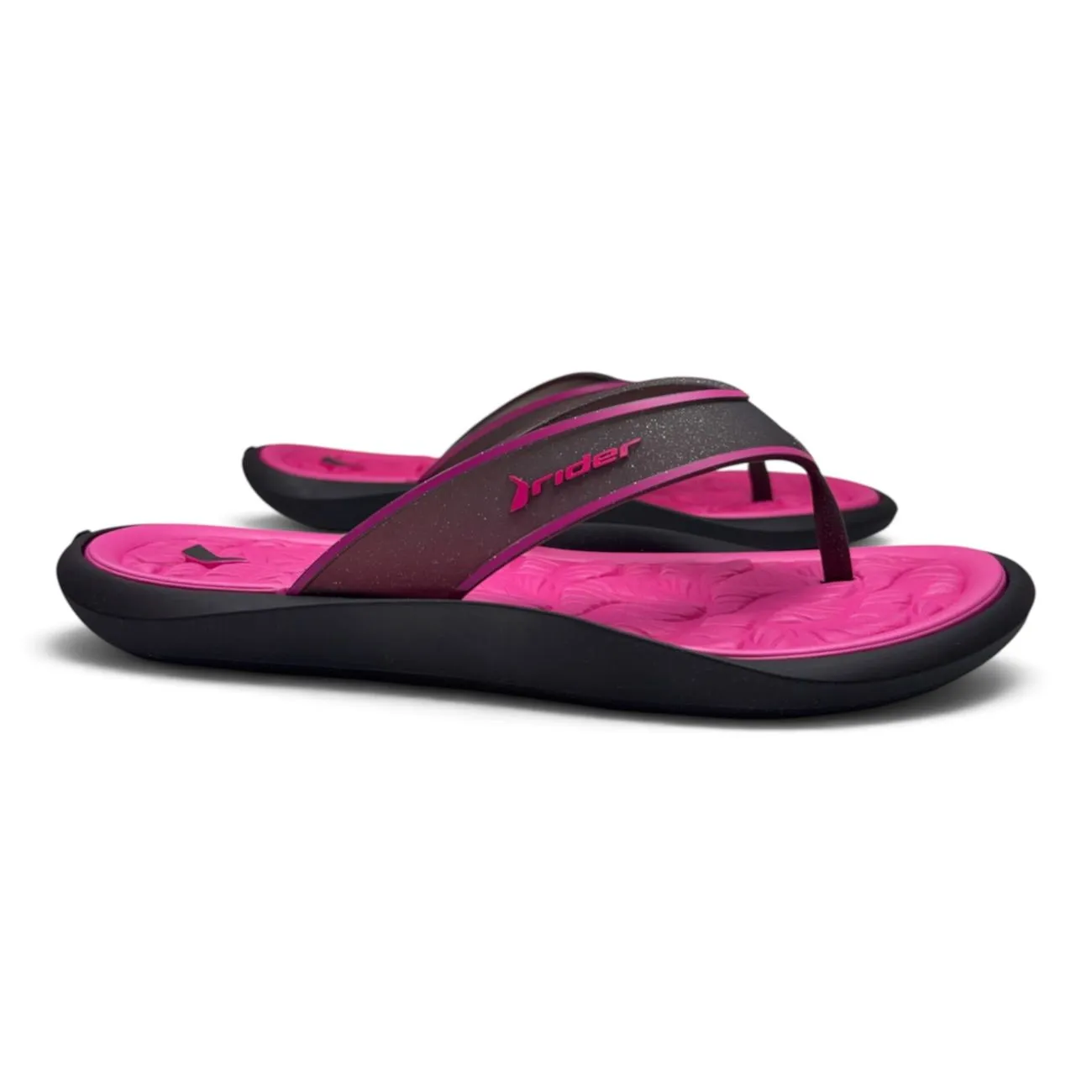Calzado verano OJOTA DIP FEM NEGRO ROSA